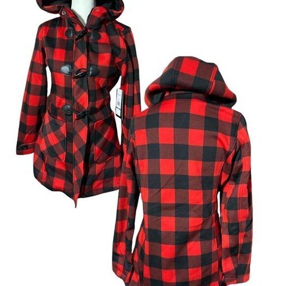 NWT Big Chill Checkered Womens Jacket Red and Black Sz Small - Picture 2 of 9